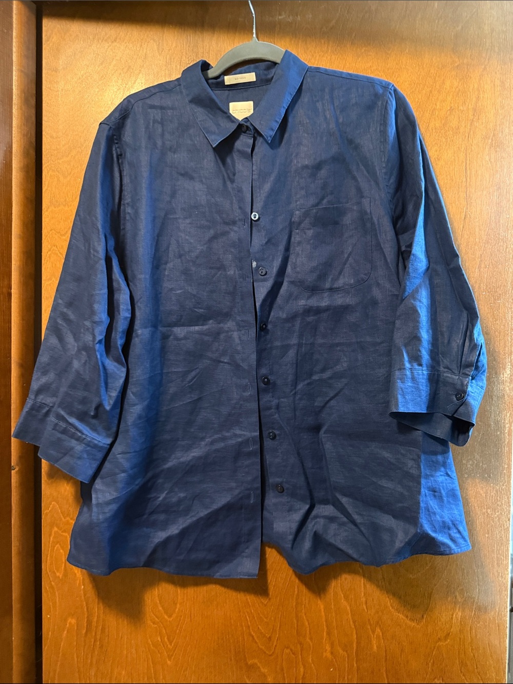 Chicos 100% linen button down